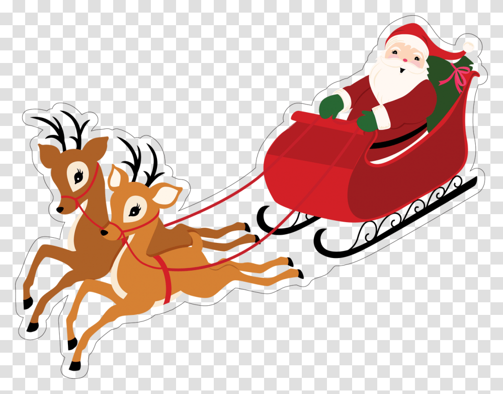 Sleigh Print Amp Cut File Santa Claus, Sled, Adventure, Leisure Activities, Amusement Park Transparent Png