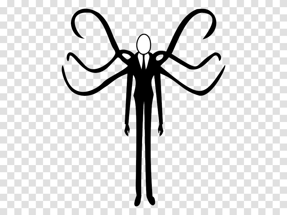 Slender Man, Fantasy, Stencil, Bow, Label Transparent Png