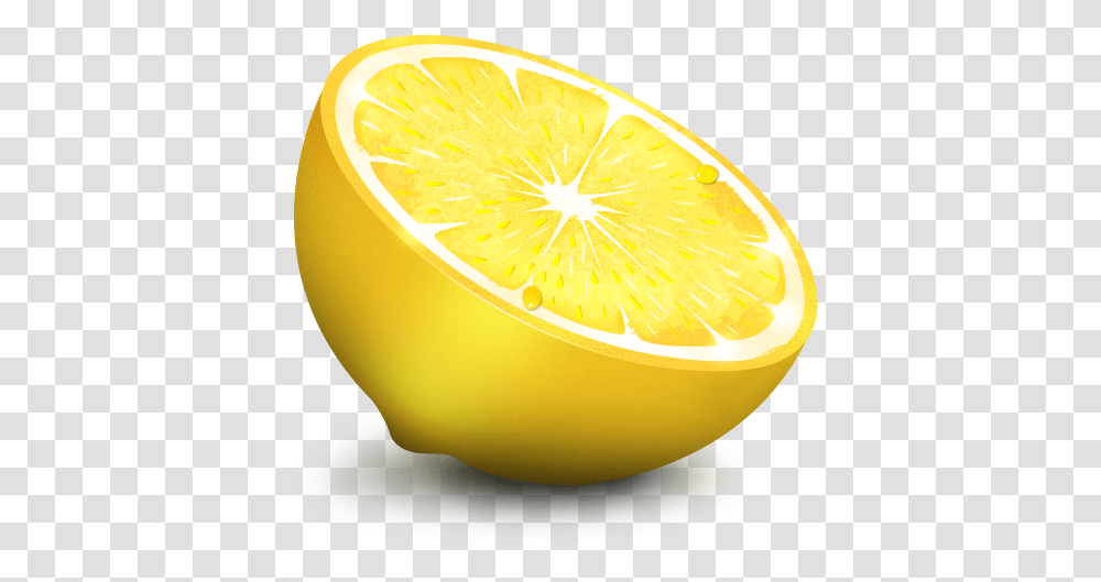 Slice Lemon Half Lemon, Citrus Fruit, Plant, Food, Grapefruit Transparent Png