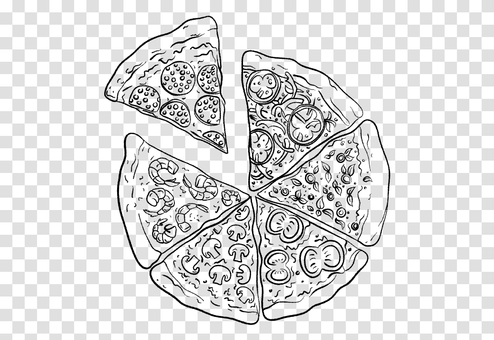 Slice M Pizza Preto E Branco, Gray, World Of Warcraft Transparent Png