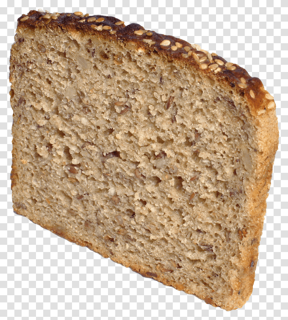 Slice Of Brown Bread Whole Wheat Bread Background, Food, Bread Loaf, French Loaf, Cornbread Transparent Png