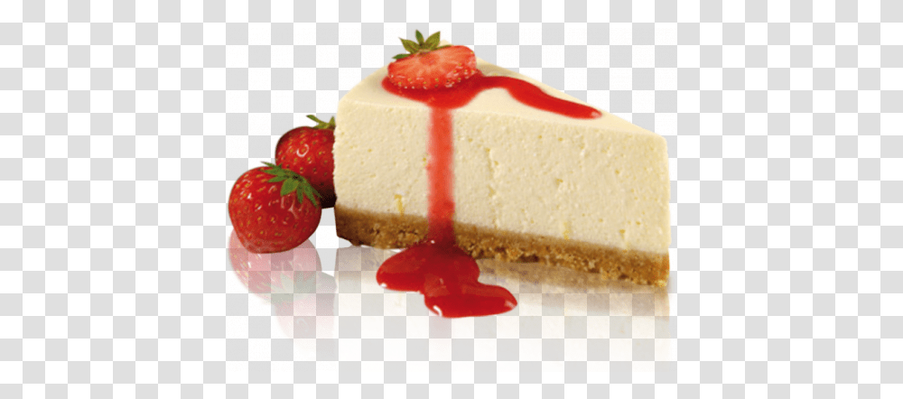 Slice Of Cak Cheese Cake Slice, Strawberry, Fruit, Plant, Food Transparent Png