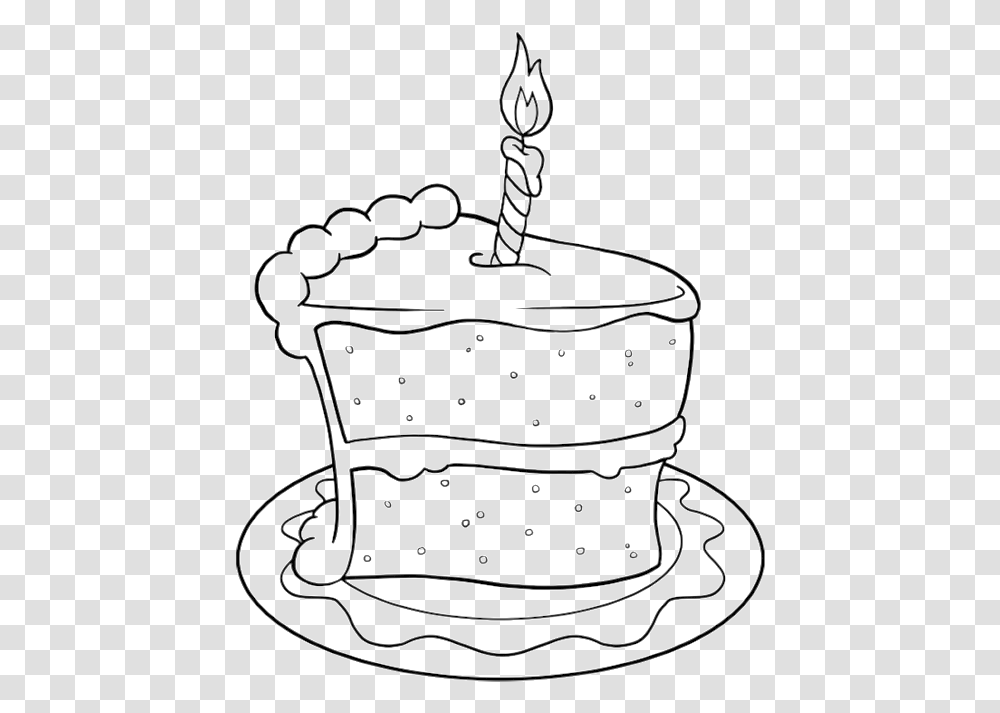 Slice Of Cake Birthday Ing Cookie Coloring Book, Furniture, Wedding Cake, Dessert, Food Transparent Png