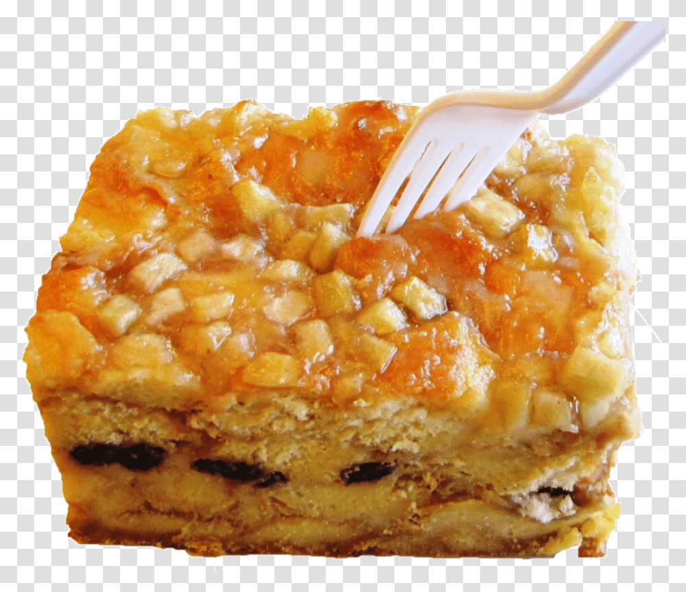 Slice Of Cake Bread Pudding Slice With Fork Fruit Fresh, Pizza, Food, Plant, Cornbread Transparent Png