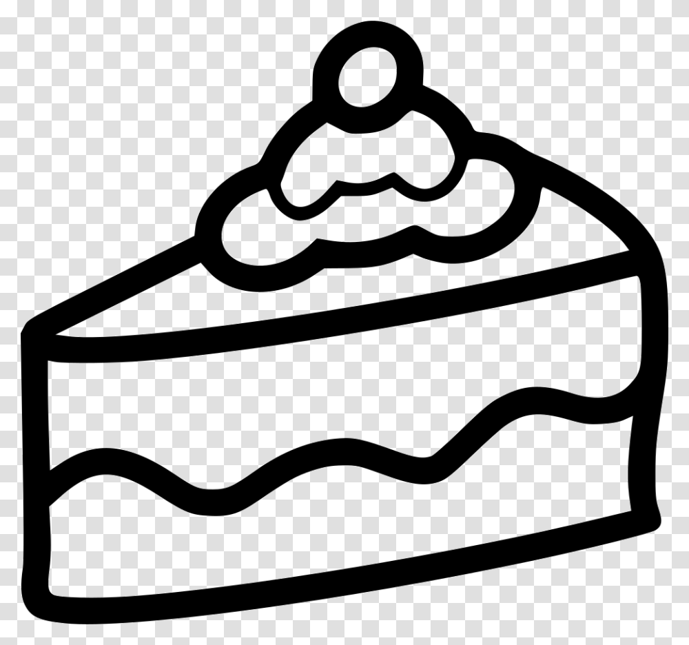 Slice Of Cake I Vector Cake Slice Icon, Stencil, Label, Food Transparent Png