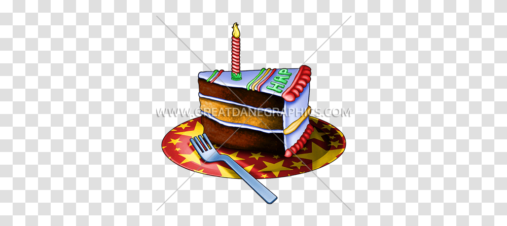 Slice Of Cake Production Ready Artwork For T Shirt Printing Birthday Cake, Dessert, Food, Sweets, Confectionery Transparent Png