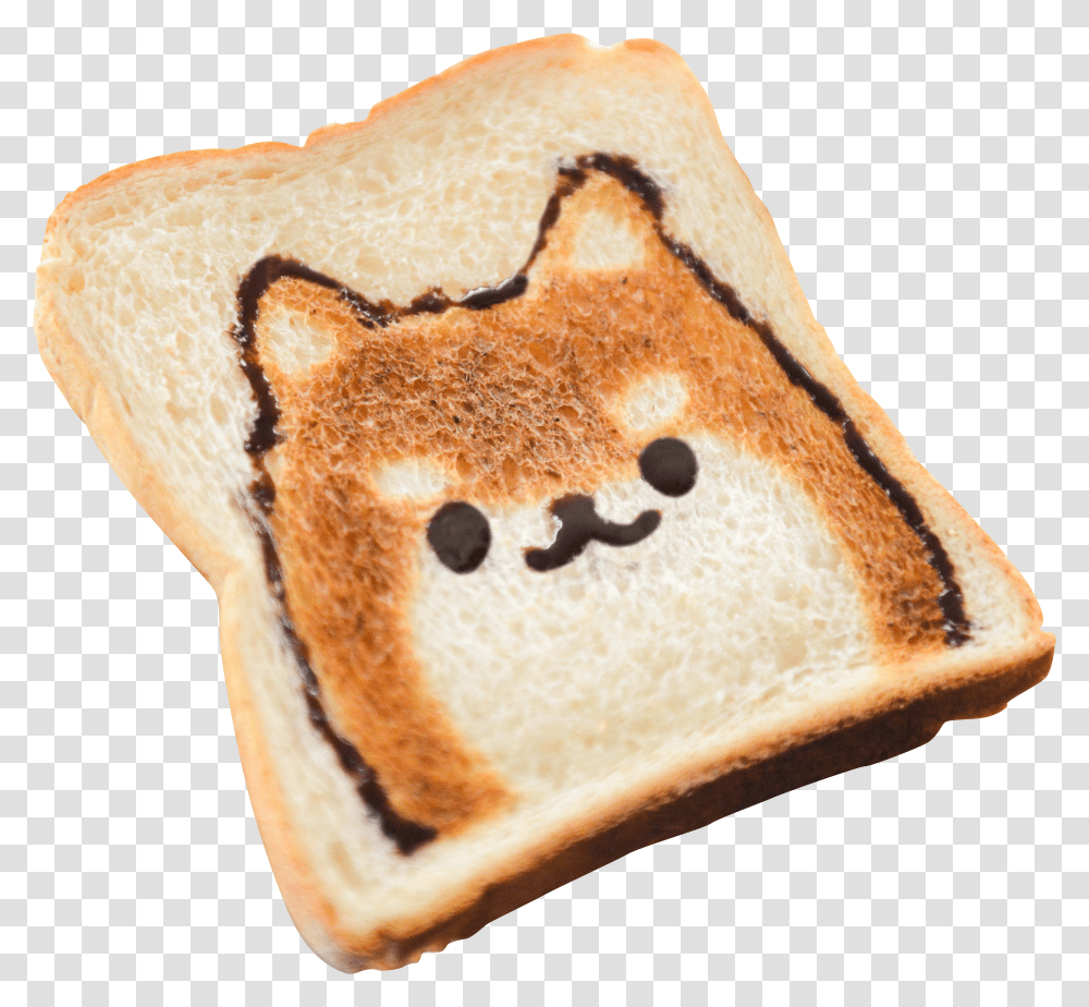 Slice Of Loaf Bread With Dog Face - For Free Bread With A Face Transparent Png