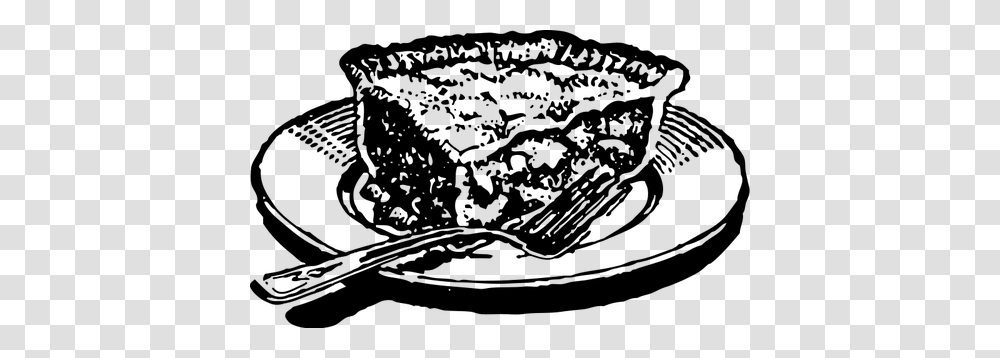 Slice Of Pie Vector Image Meat Pie Clip Art Black And White, Gray, World Of Warcraft Transparent Png