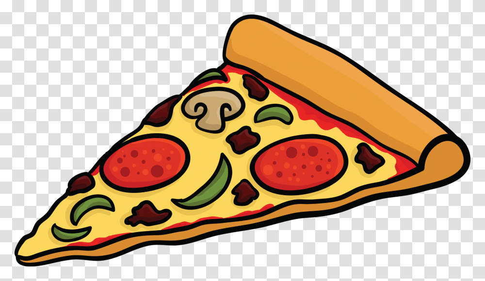 Slice Of Pizza Cartoon, Hot Dog, Food Transparent Png
