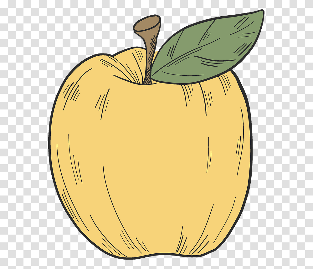 Slice Of Yellow Apple Clipart Free Download Creazilla Clip Art, Plant, Fruit, Food, Banana Transparent Png