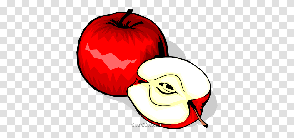 Sliced Apples Royalty Free Vector Clip Art Illustration, Plant, Fruit, Food, Helmet Transparent Png