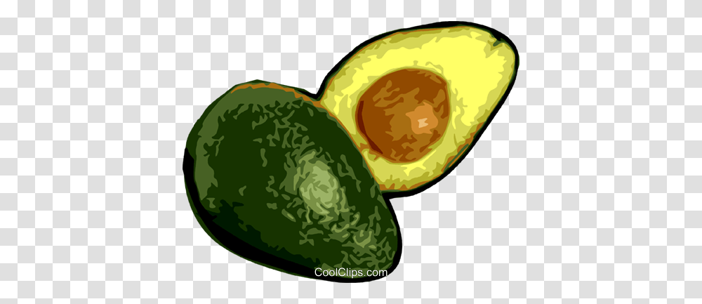 Sliced Avocado Royalty Free Vector Clip Art Illustration, Plant, Fruit, Food Transparent Png