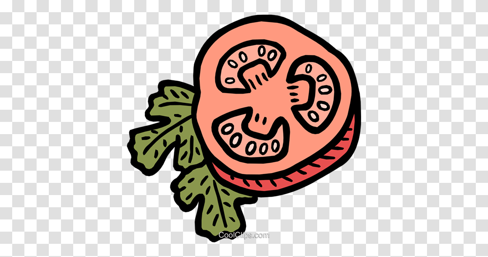 Sliced Tomato Royalty Free Vector Clip Art Illustration, Label, Plant, Food Transparent Png