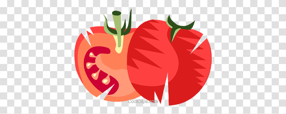 Sliced Tomatoes Royalty Free Vector Clip Art Illustration, Plant, Vegetable, Food, Pepper Transparent Png
