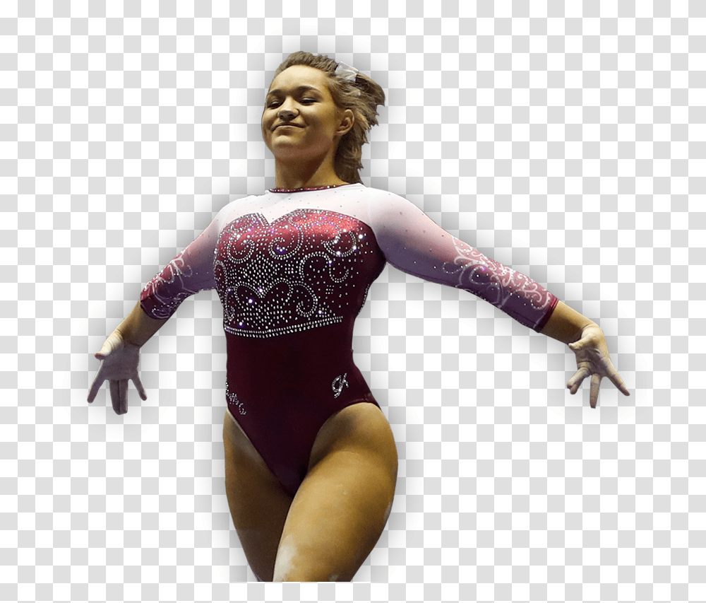 Slide Alabama Gymnastics College Leotard, Person, Human, Sport, Acrobatic Transparent Png