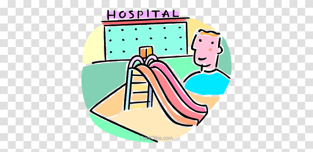 Slide Outside Of The Hospital Royalty Free Vector Clip Art, Face, Smile, Play Area Transparent Png