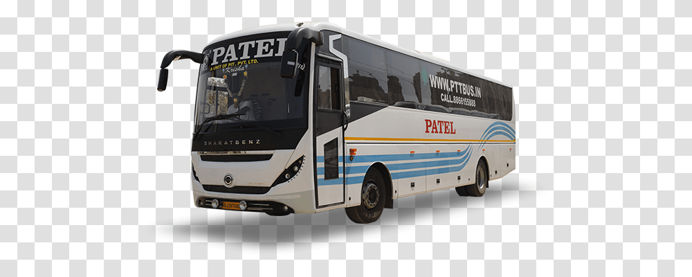 Slide Patel Tours And Travels Bharat Benz, Bus, Vehicle, Transportation, Van Transparent Png