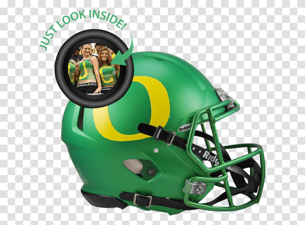 Slider Image Oregon Ducks Green Helmet, Apparel, Person, Human Transparent Png