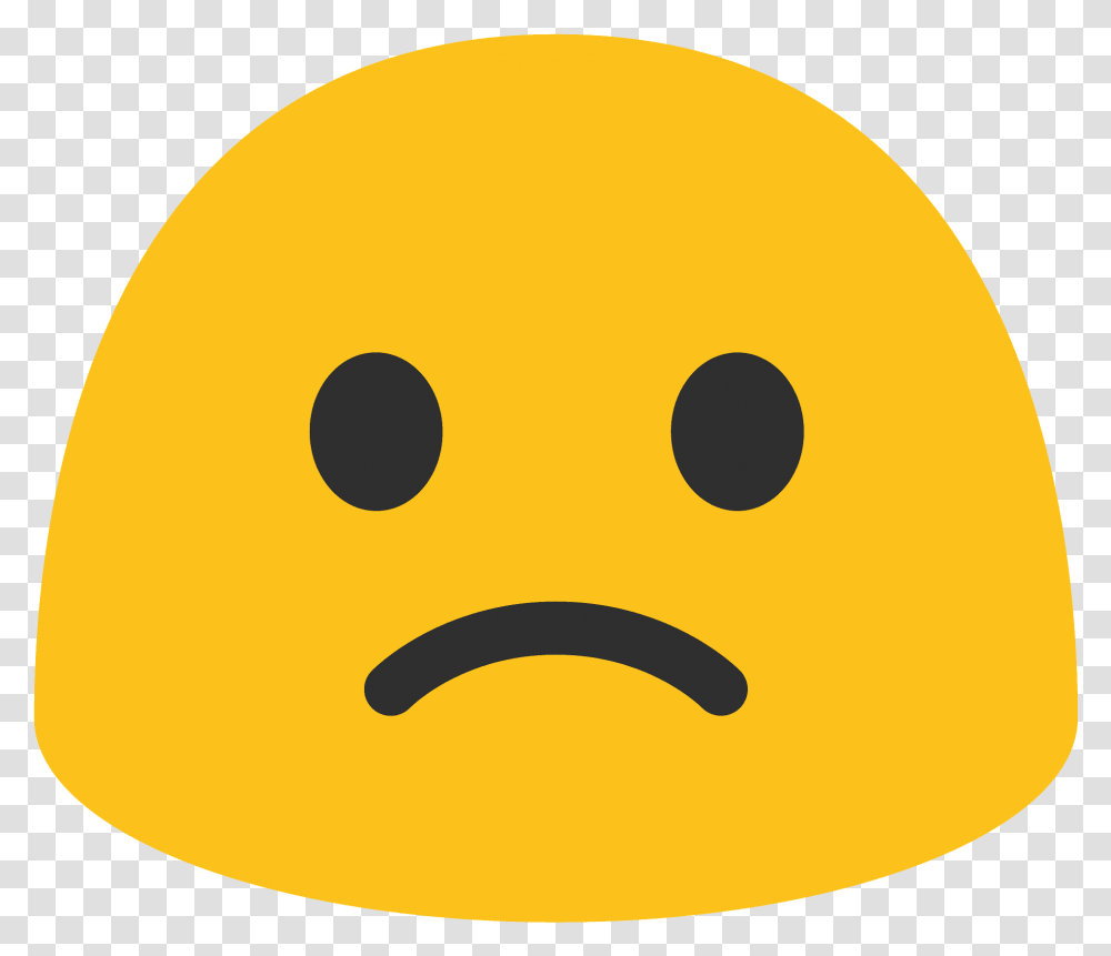 Slightly Frowning Face Emoji Clipart Free Download Emoji, Tennis Ball, Sport, Sports, Pac Man Transparent Png