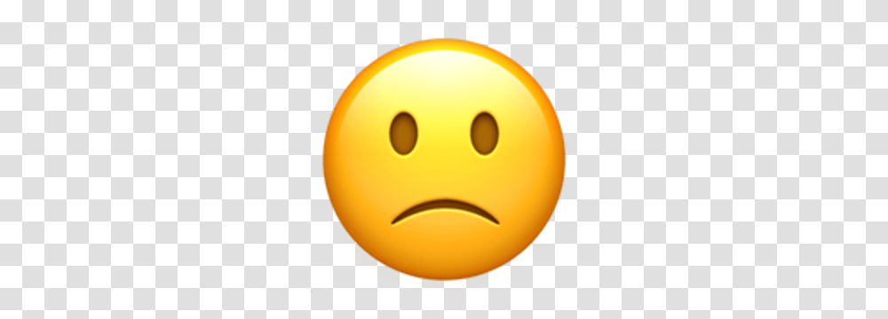 Slightly Frowning Face Emojis Emoji Smiley Face, Label, Pumpkin, Plant, Food Transparent Png