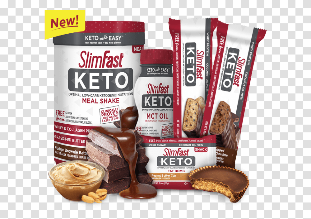 Slim Fast Keto Protein Bar, Dessert, Food, Chocolate, Bread Transparent Png