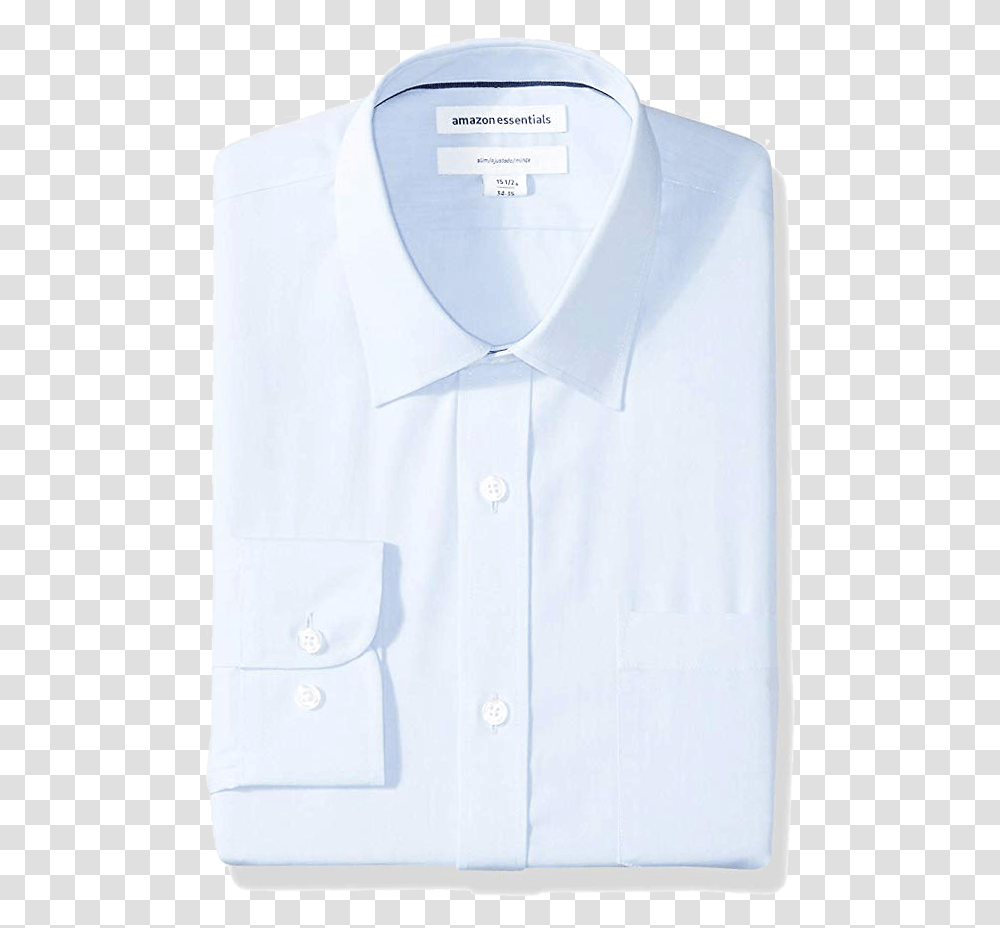 Slim Fit Light Blue Slim Fit Shirt By Amazon Essentials Dress Shirt, Apparel, Home Decor, Long Sleeve Transparent Png