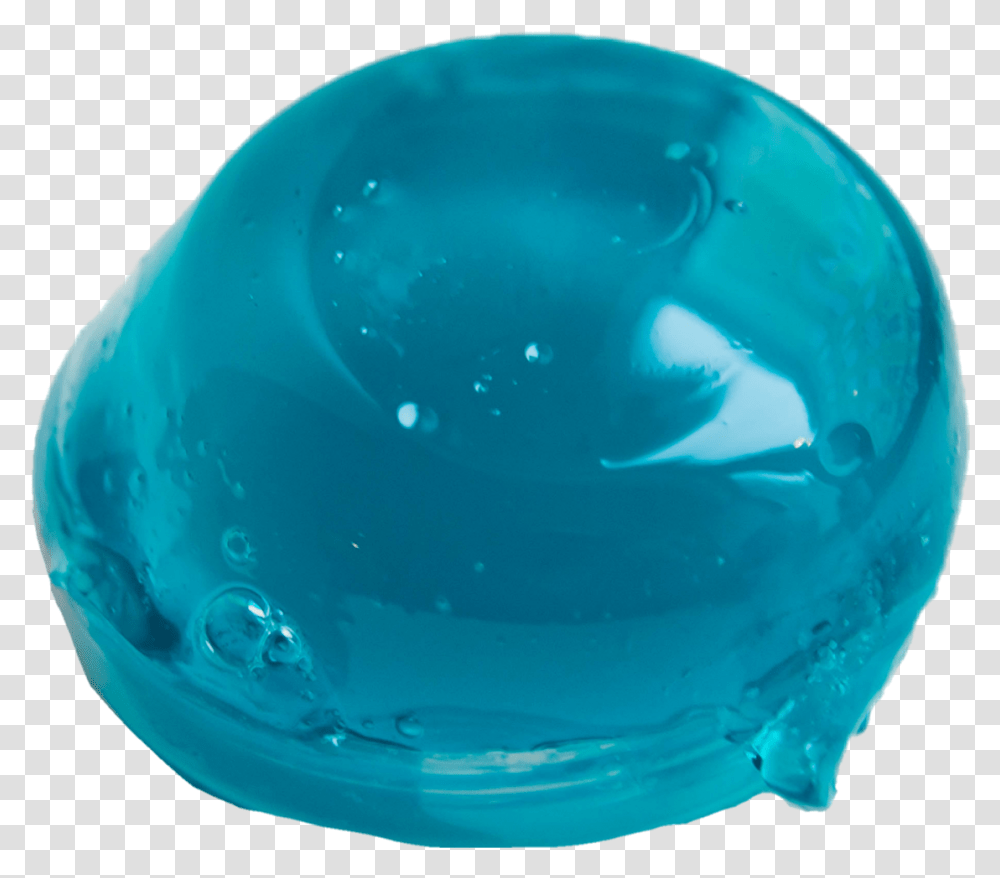 Slim Jello Gooey Blue Aesthetic Tumblr Slime, Clothing, Apparel, Sphere, Helmet Transparent Png