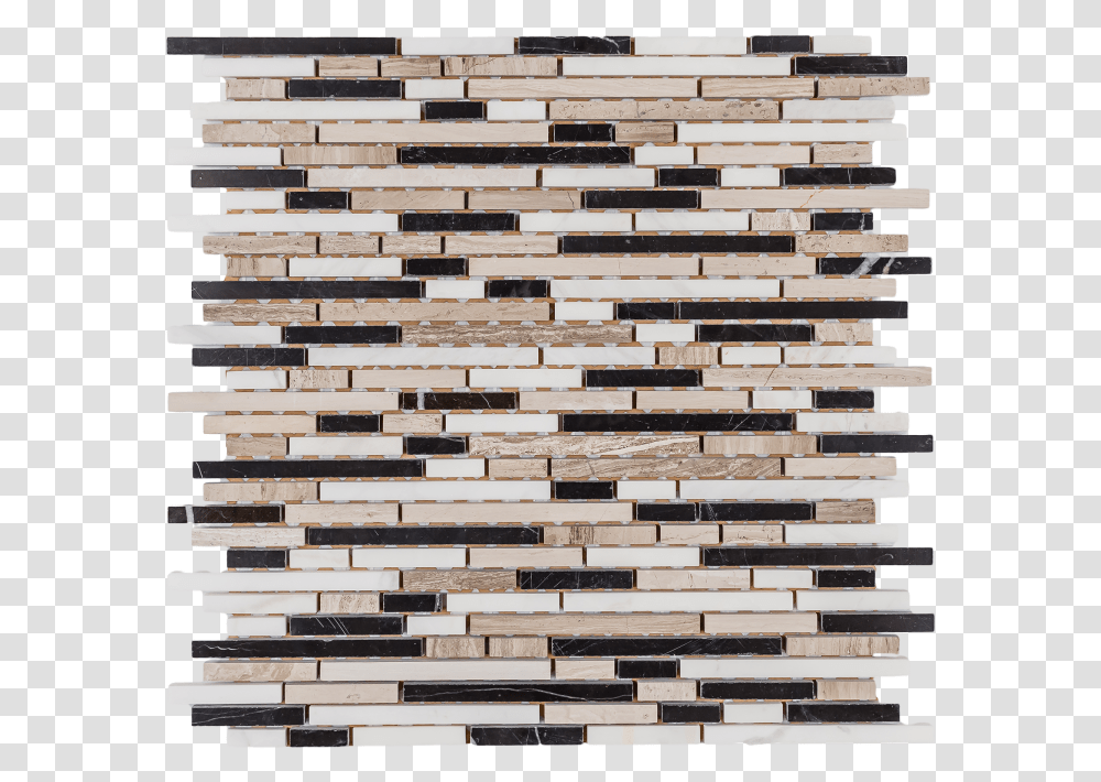 Slim Linear Pattern White Grey And Black Marble Mosaic Stone Wall, Wood, Staircase, Brick, Texture Transparent Png