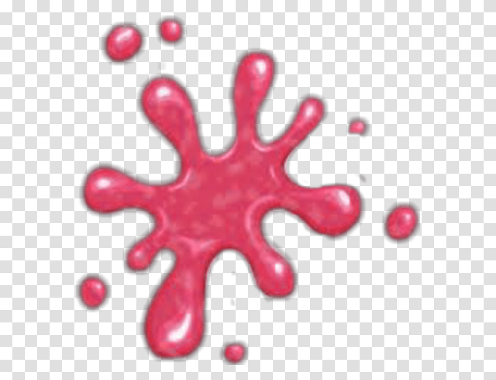 Slime Red Pink Neon Circle Tlumblr Slime, Hand, Sea Life, Animal, Heart Transparent Png