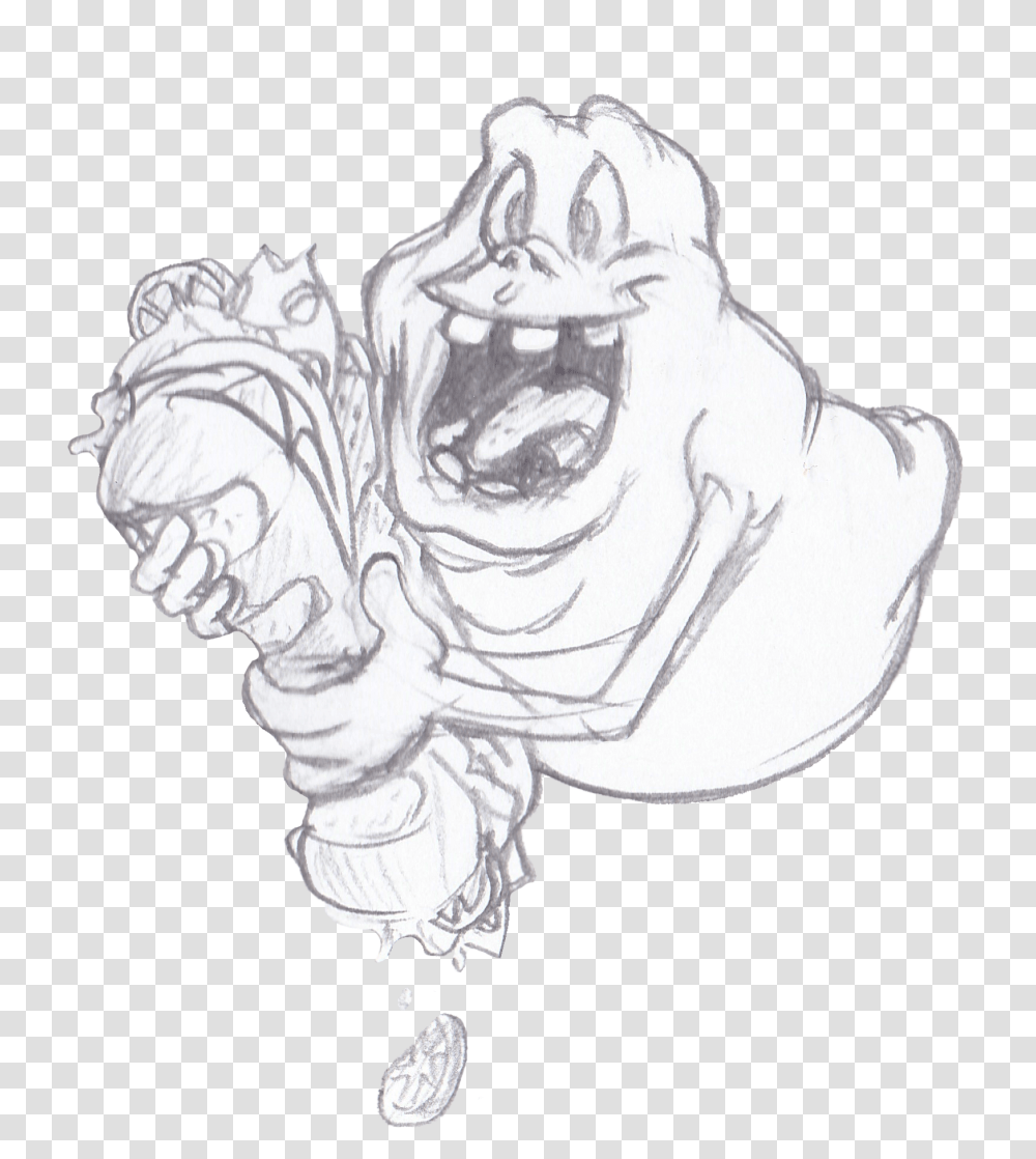 Slimer Slimer Black And White, Person, Human, Drawing Transparent Png