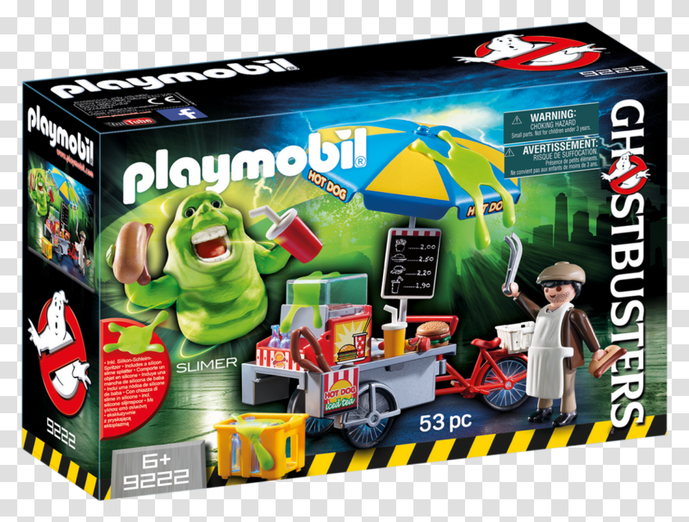 Slimer With Hot Dog Stand Product 9222 Playmobil, Wheel, Person, Advertisement Transparent Png