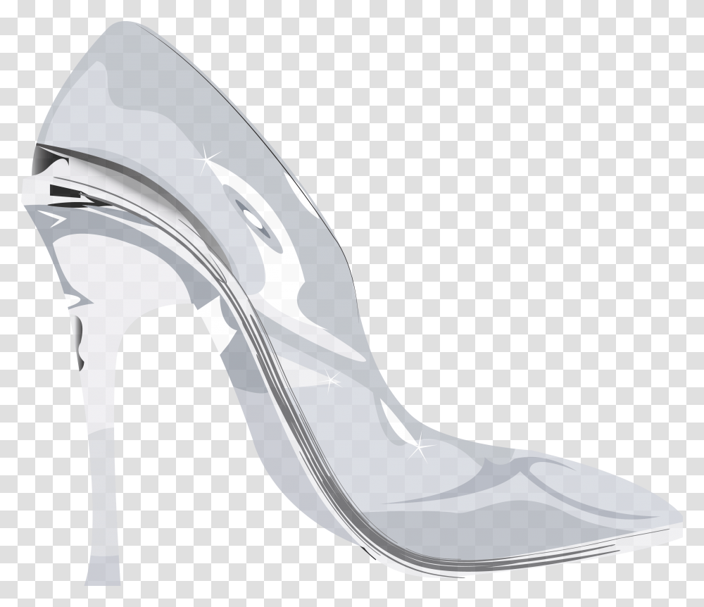 Slipper Cinderella High Heeled Shoe Drawing Cinderella Glass Slipper, Sink Faucet, Apparel, Indoors Transparent Png