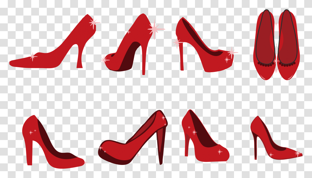 Slipper High Heeled Footwear Red Shoe Clip Art, Apparel Transparent Png