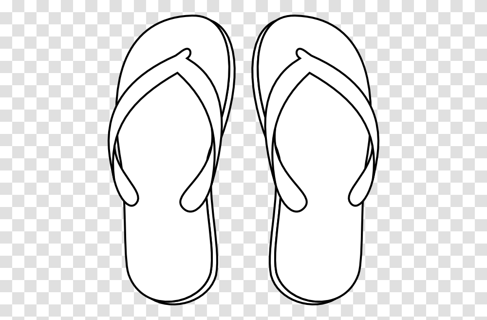Slippers Black White Clipart, Apparel, Footwear, Flip-Flop Transparent Png