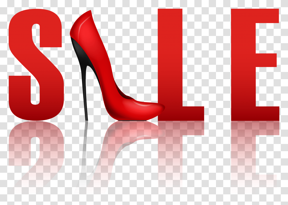 Slippers Clipart Red Stiletto Heel Sale, Label, Alphabet Transparent Png