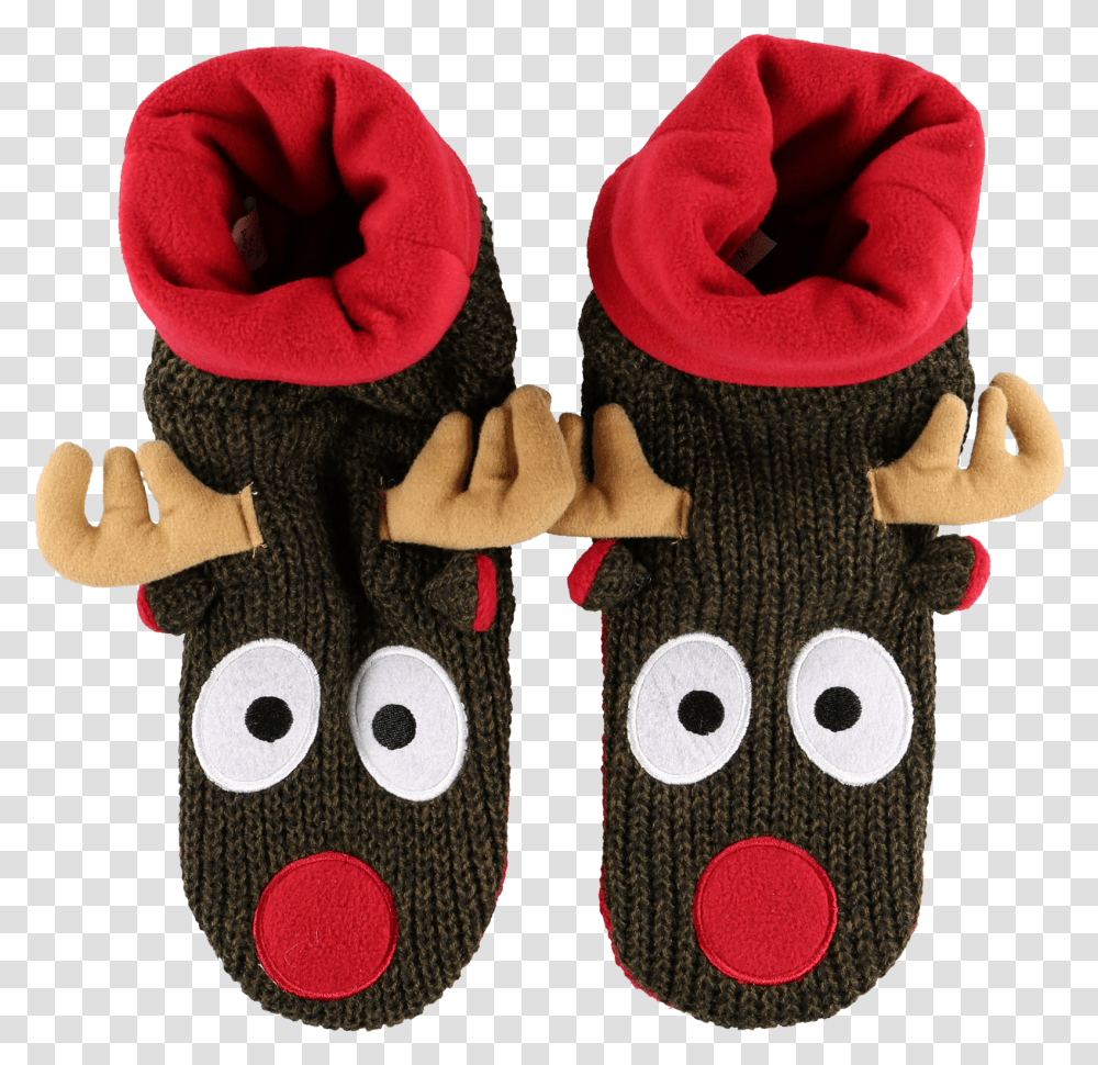 Slippers Clipart Reindeer Woolen, Apparel, Plush, Toy Transparent Png