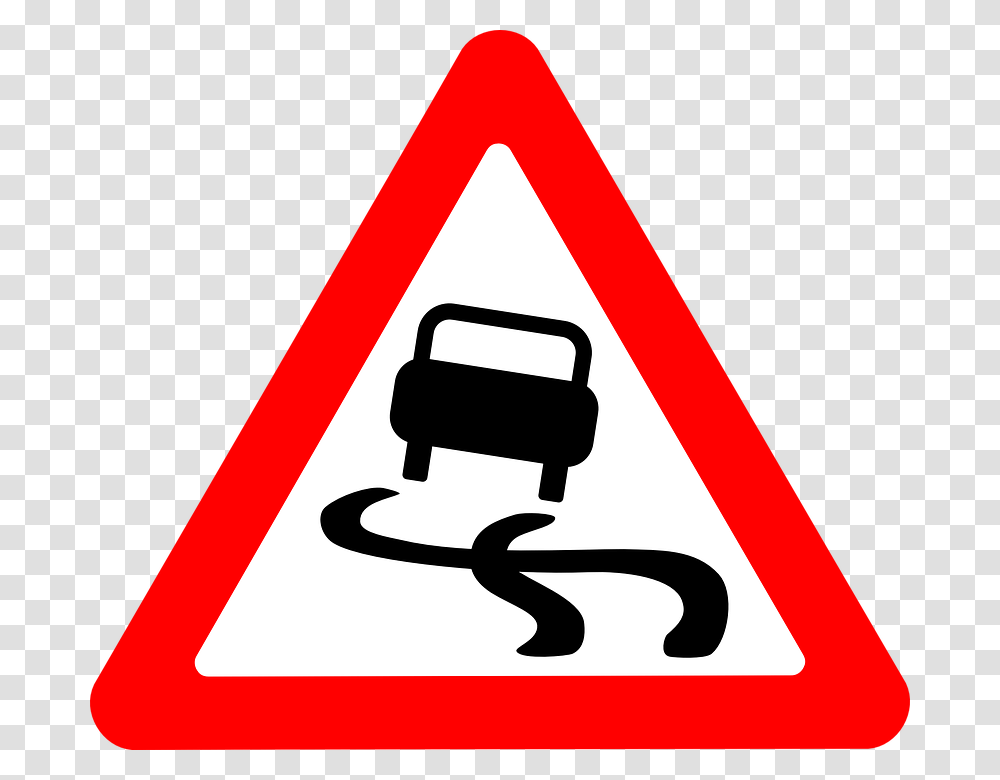 Slippery Ice Clipart Clip Art Images, Road Sign, Stopsign, Triangle Transparent Png