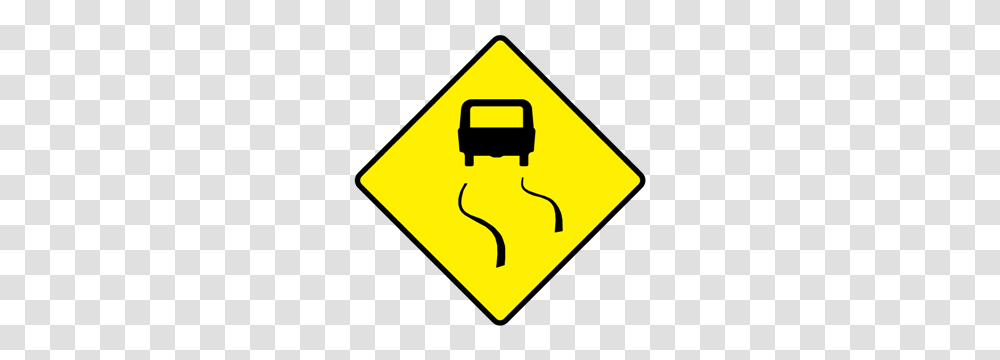 Slippery Road, Road Sign, Light, Stopsign Transparent Png