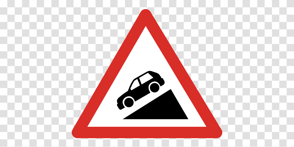 Slope Sign Icon And Svg Vector Free Language, Symbol, Road Sign, Triangle Transparent Png