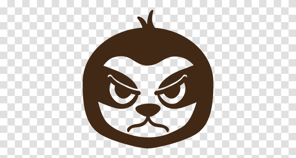 Sloth Angry Head Muzzle Flat & Svg Vector File De, Painting, Art, Halloween Transparent Png