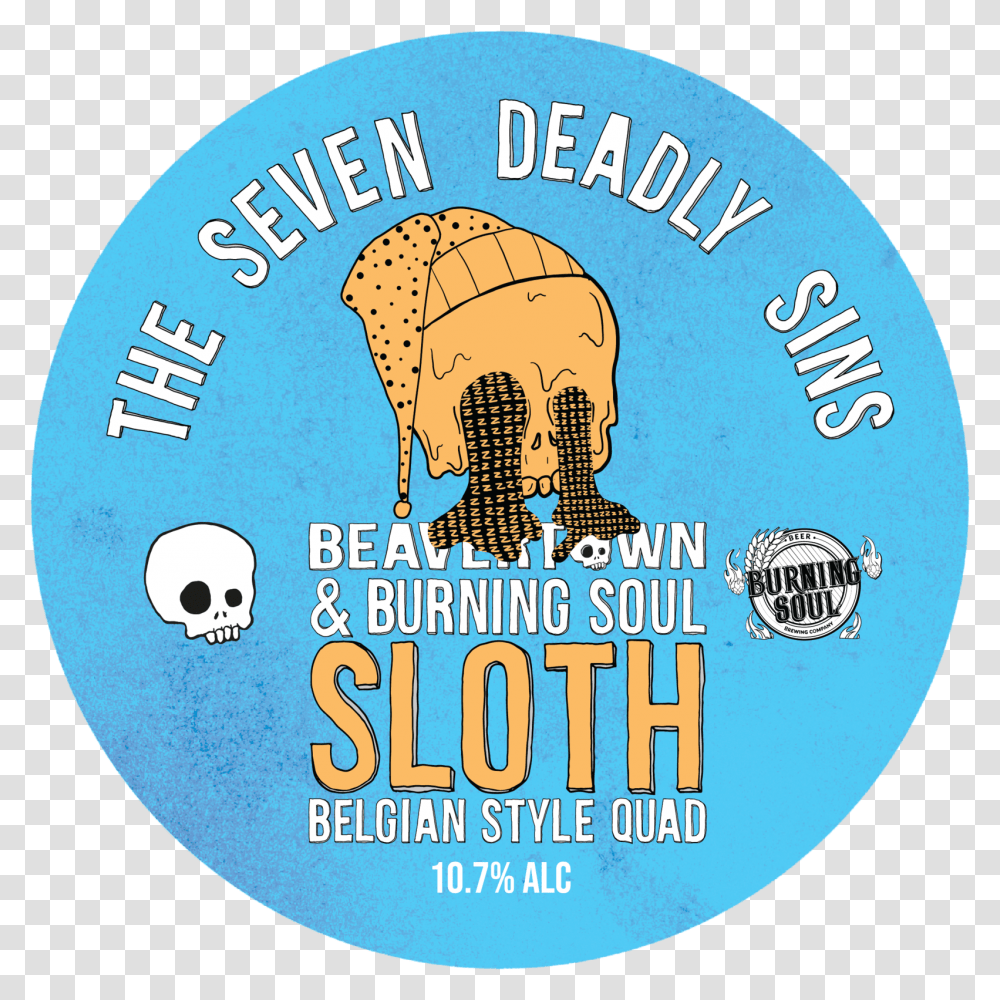 Sloth Beavertown Brewery Circle, Label, Text, Disk, Dvd Transparent Png