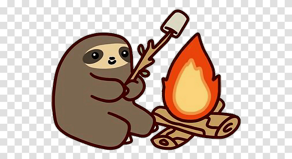 Sloth Fire Animal Marshmallow Camping Tumblr, Leisure Activities, Musical Instrument, Violin, Fiddle Transparent Png