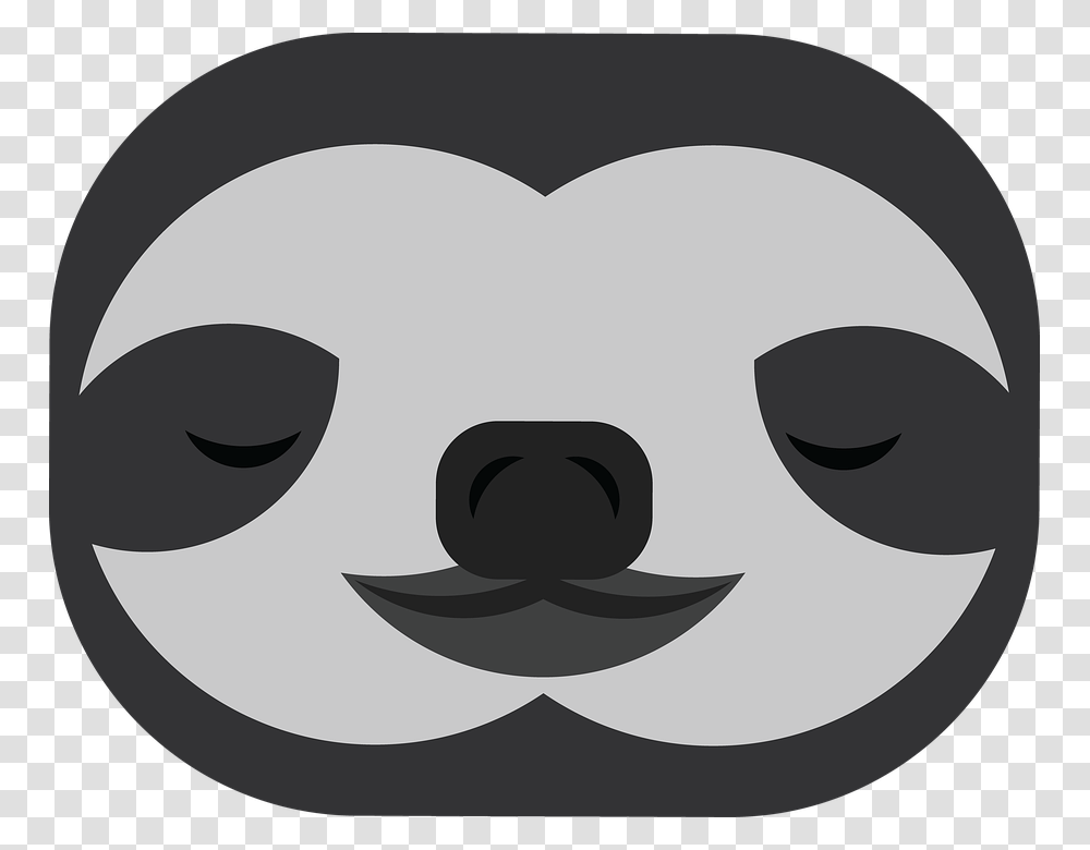 Sloth Illustrator Sleepy Cute Animal Cartoon, Head, Mask, Jaw, Mustache Transparent Png