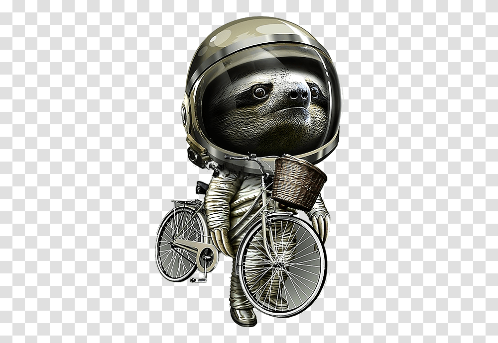 Sloth In Space Suit Beach Towel Button, Helmet, Clothing, Wheel, Machine Transparent Png