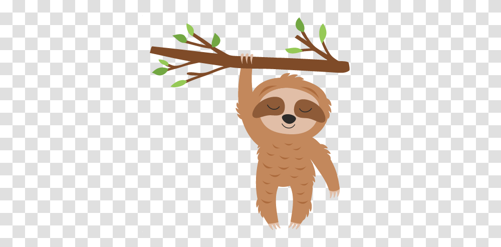 Sloth In Tree Slothintree50cents0419 Clipart Easy Sloth, Antler, Wildlife, Animal, Mammal Transparent Png