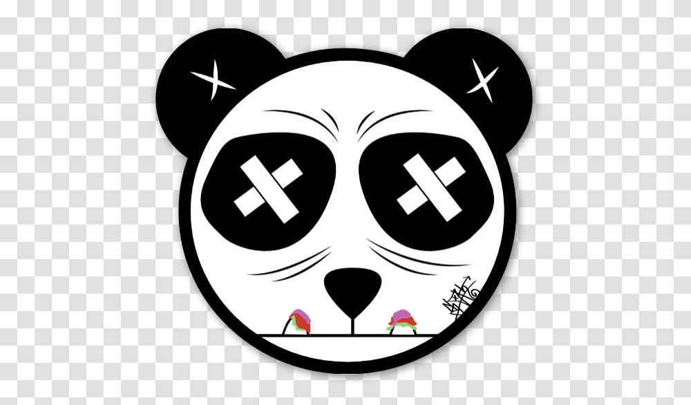 Sloth Panda Sticker Graffiti Panda, Stencil Transparent Png