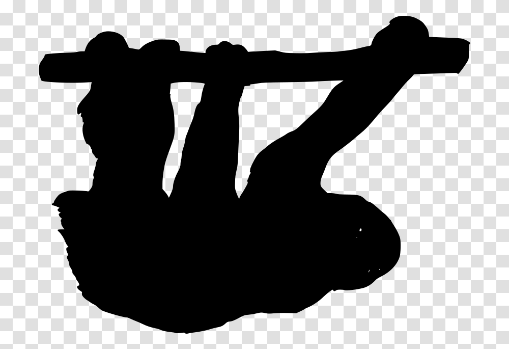 Sloth Silhouette Hanging, Gray, World Of Warcraft Transparent Png