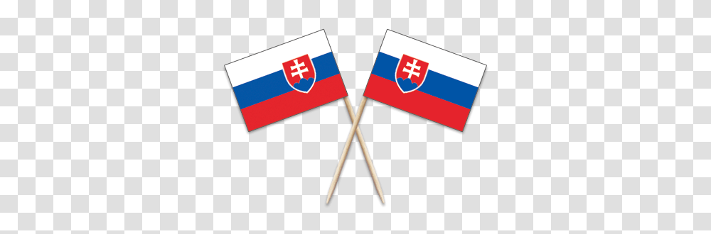 Slovakia Flag On Toothpicks Pack Of Abc Czech Imports, Oars, Label, Paddle Transparent Png