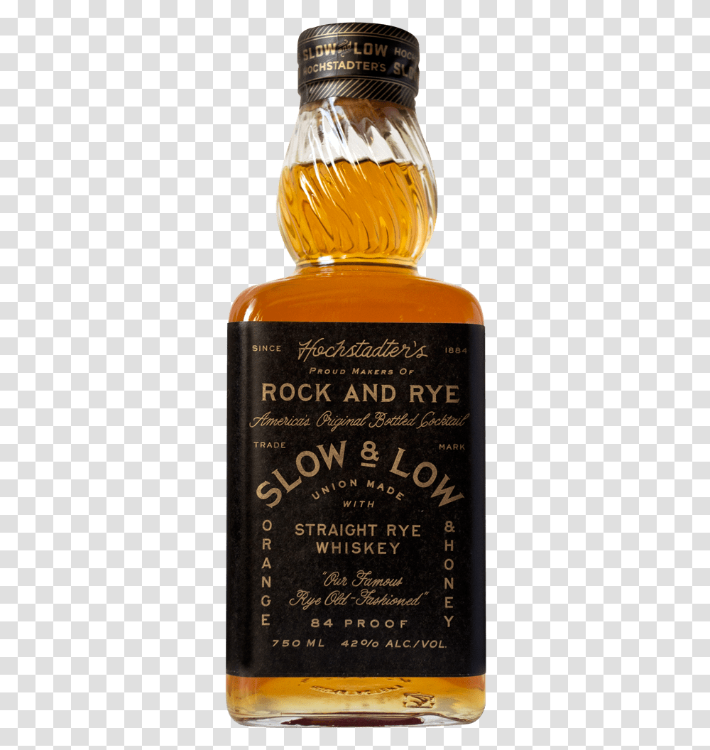 Slow Amp Low Bottle Shot Hochstadter's Slow And Low Rock Amp Rye, Liquor, Alcohol, Beverage, Drink Transparent Png