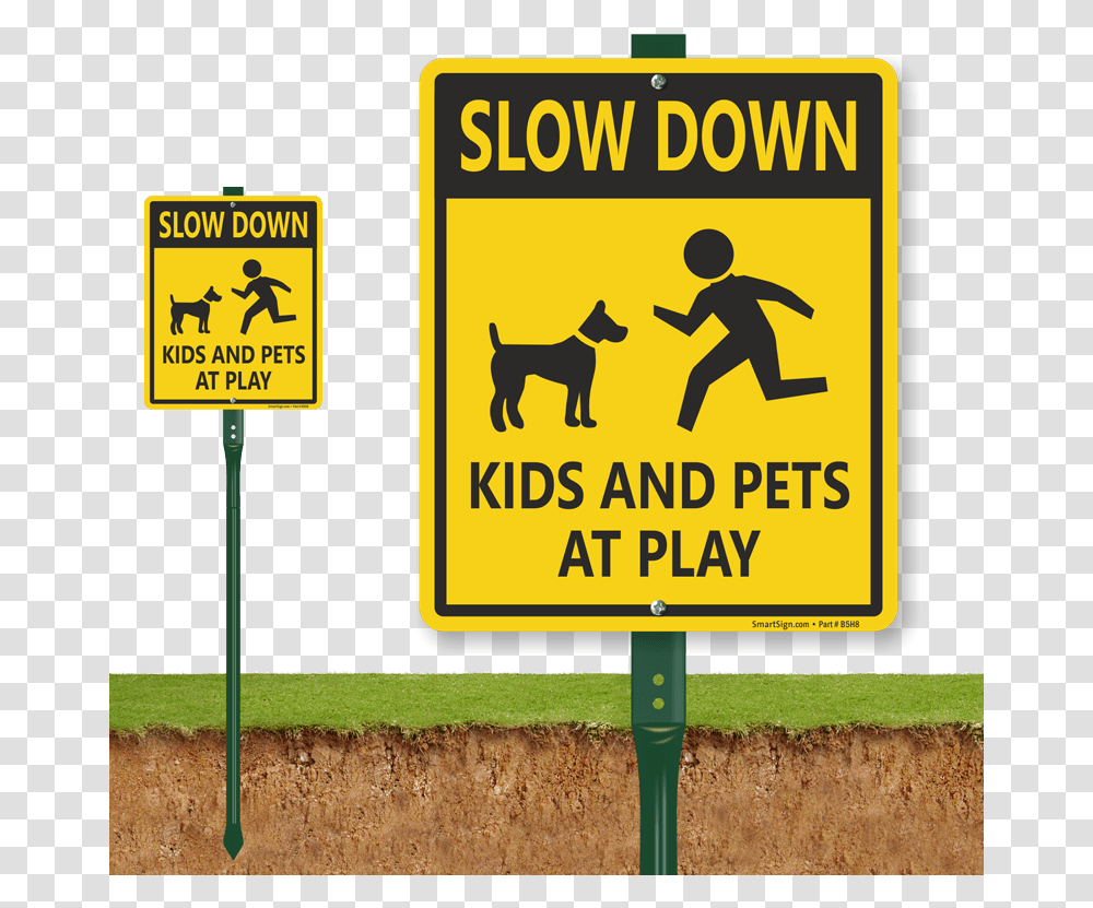 Slow Down Kids And Pets At Play Sign Not A Potty Sign, Road Sign, Person, Human Transparent Png